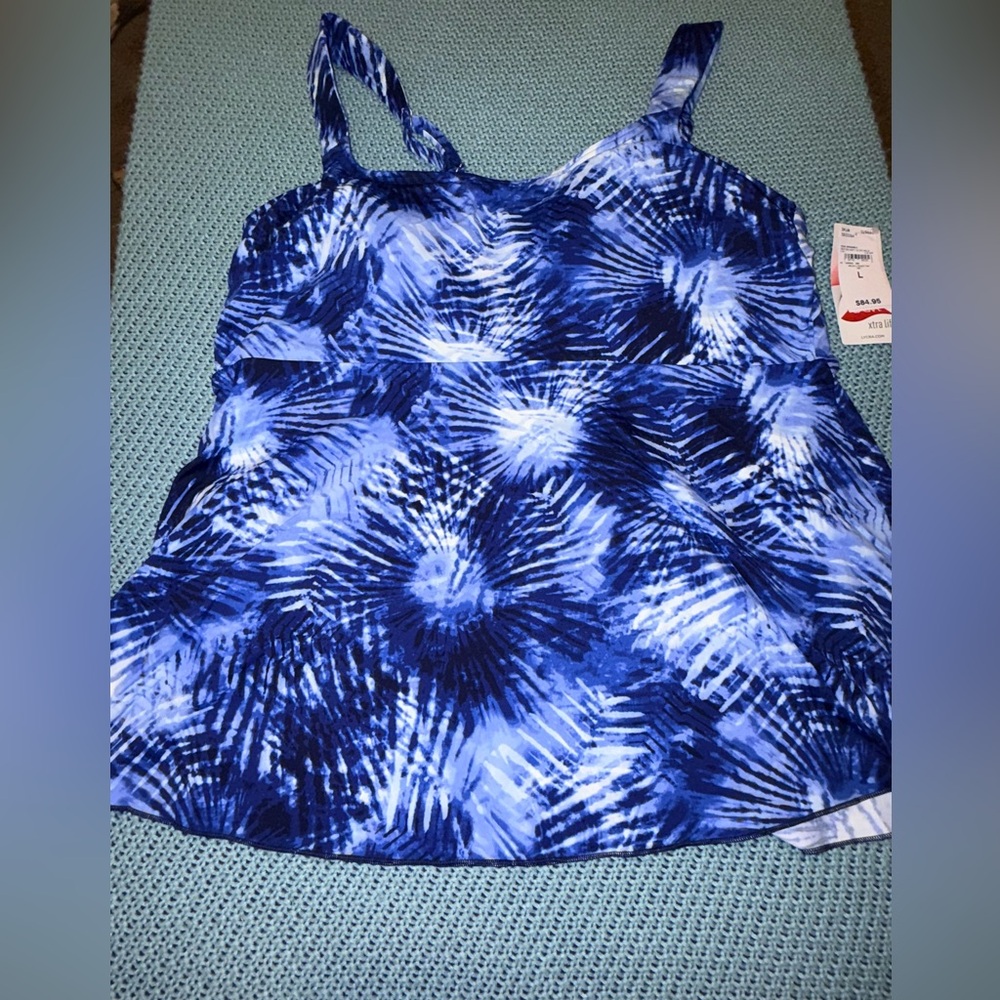 Lands' End tie-dyed blue Tankini.